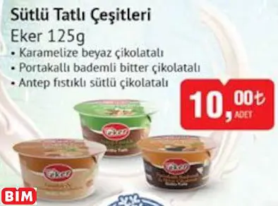 EKER  SÜTLÜ TATLI ÇEŞİTLERİ